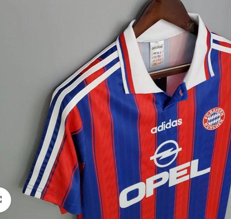 Bayern Munich 1995 96 red blue retro home shirt