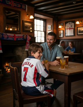 Kids Beckham England 1998 Retro Football Kit – (Custom Name & Number Available)
