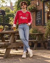 Liverpool 1995 1996 long sleeve home shirt retro football jersey front view