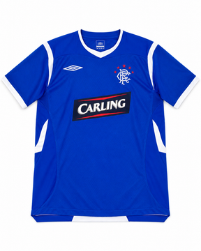 Rangers 2005-06 home shirt front view blue Carling retro football jersey