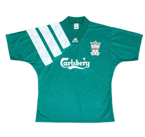Liverpool 90's Away Shirt 1993-95 Retro Green Carlsberg Jersey | Vintage Carlsberg Liverpool FC Kit