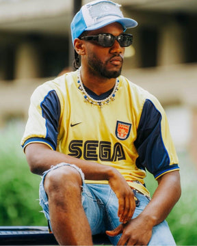 Arsenal yellow Sega shirt retro 2O00-2001 away jersey