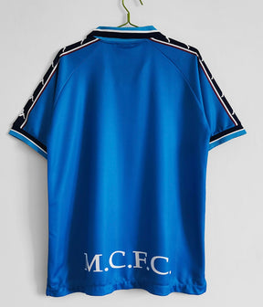 Retro Noel Gallagher Manchester city 1990's home shirt