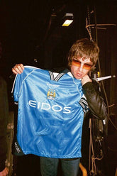 Retro Noel Gallagher Manchester city 1990's home shirt