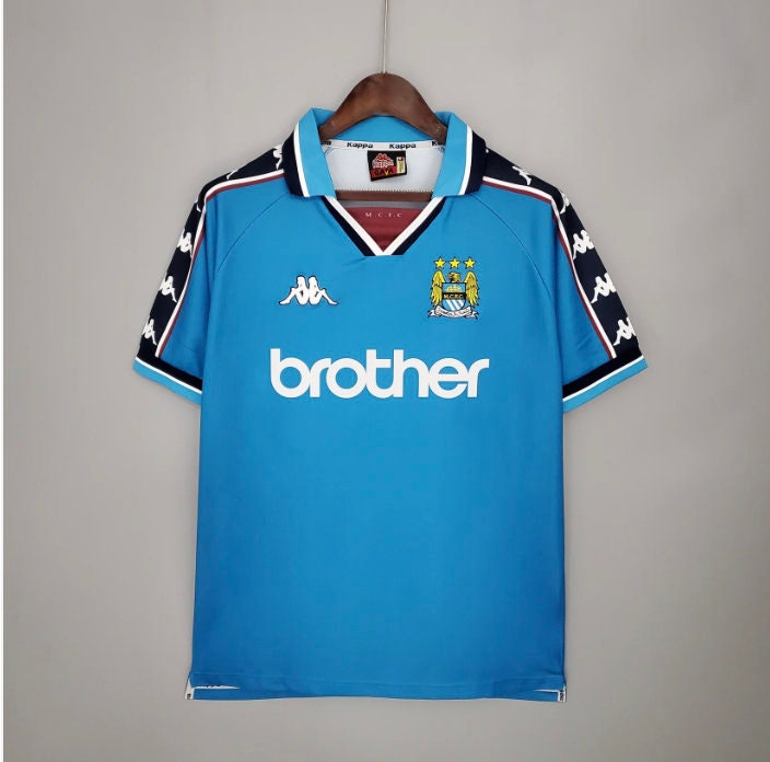 Man city 1997 retro football home shirt - Main Image
